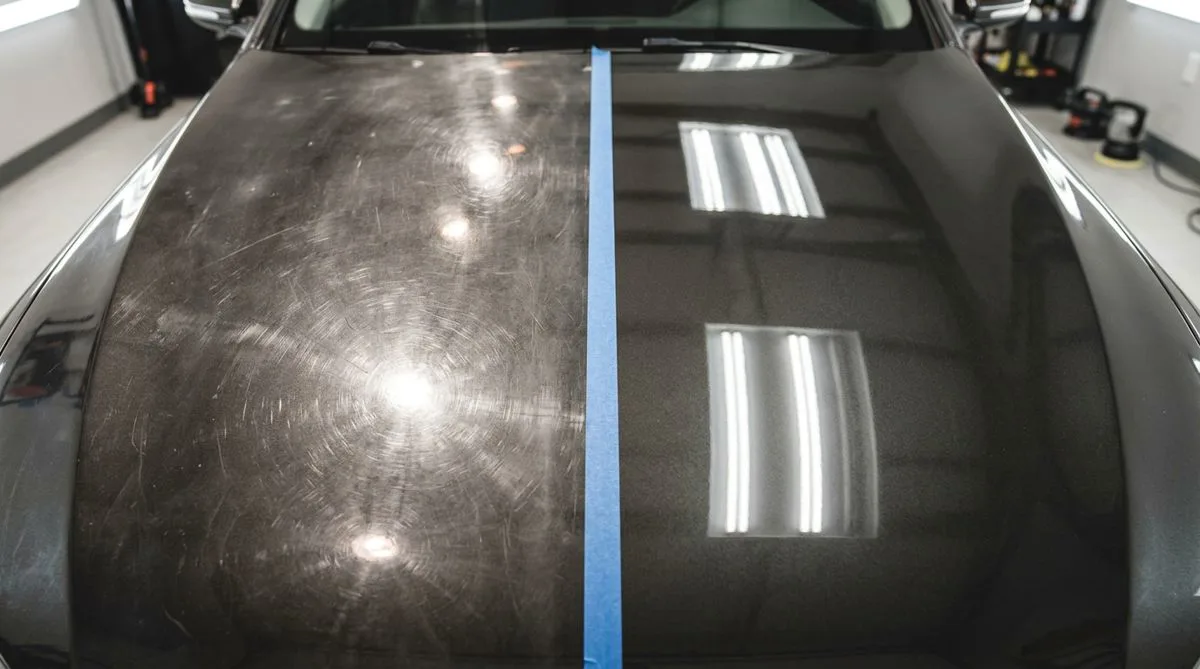 Automotive Paint Correction Before and After Comparison
